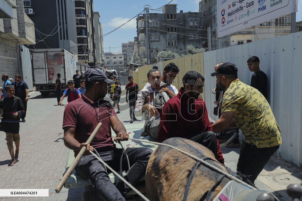 Israel Strikes Nuseirat Refugee Camp - Gaza