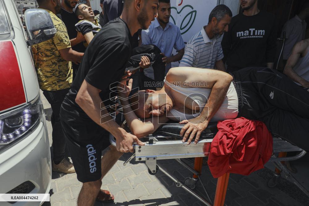 Israel Strikes Nuseirat Refugee Camp - Gaza