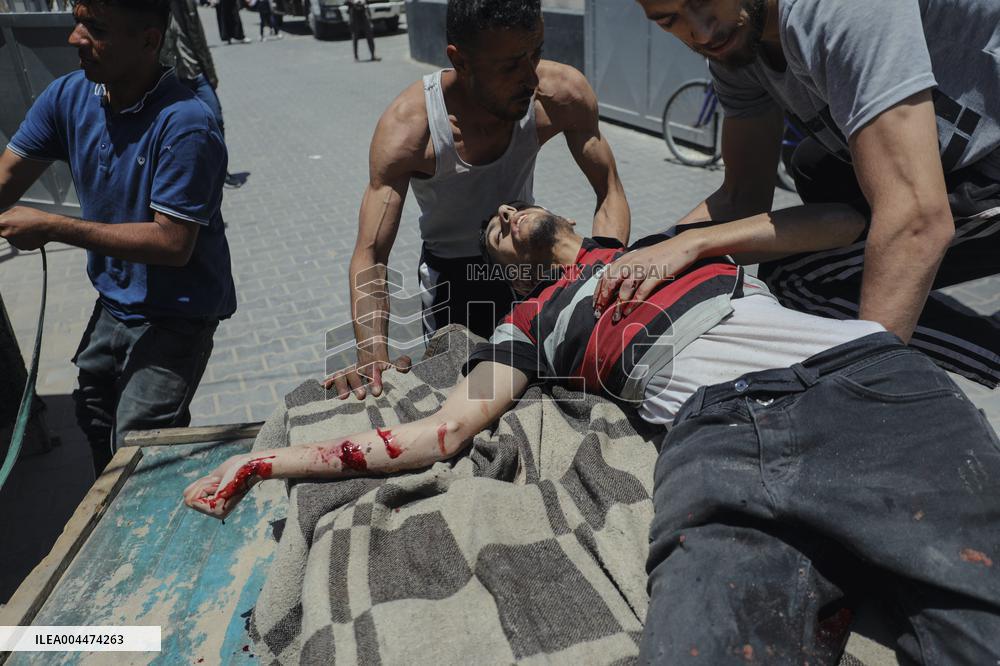 Israel Strikes Nuseirat Refugee Camp - Gaza