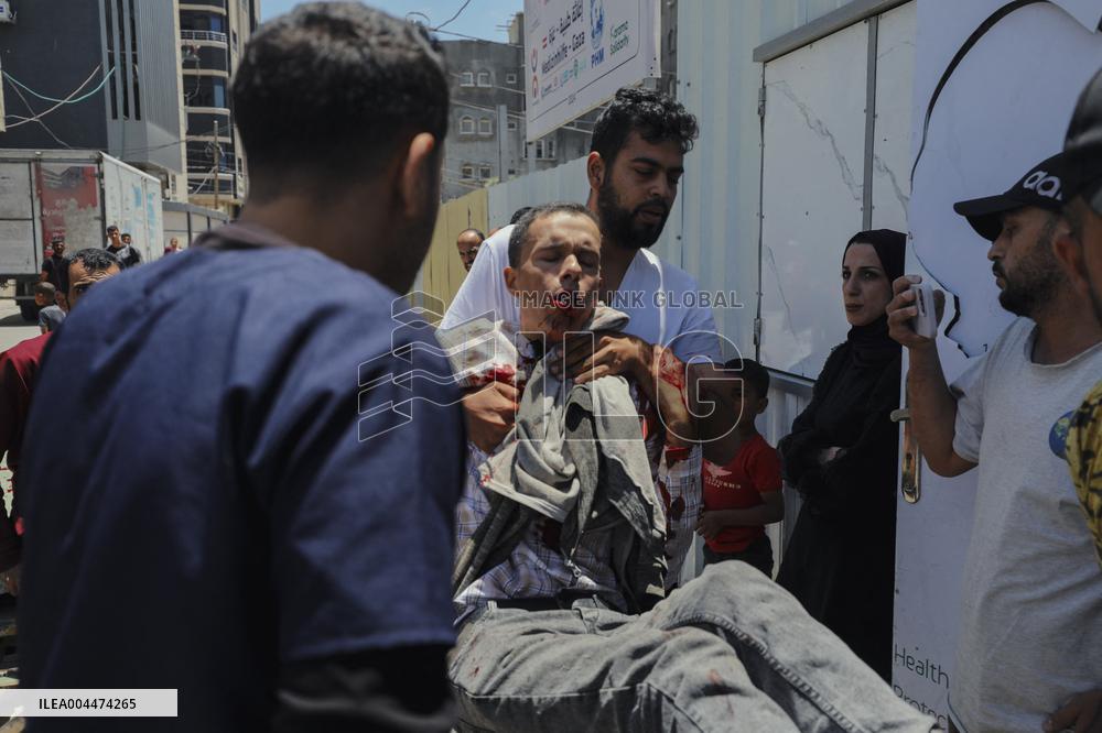 Israel Strikes Nuseirat Refugee Camp - Gaza