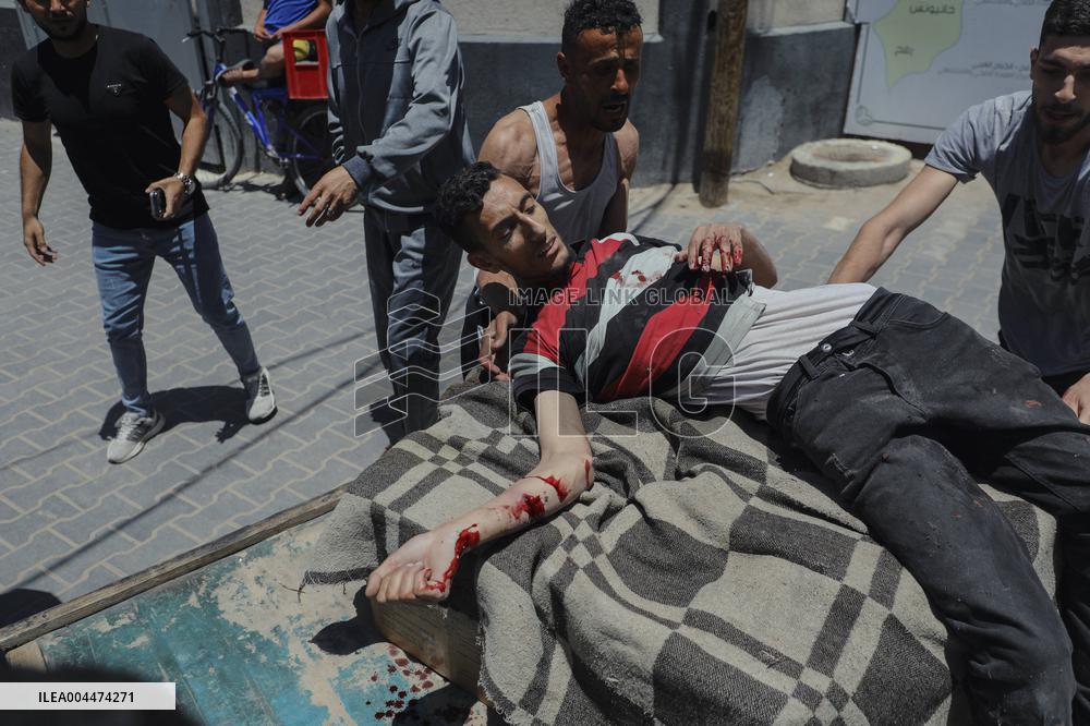 Israel Strikes Nuseirat Refugee Camp - Gaza