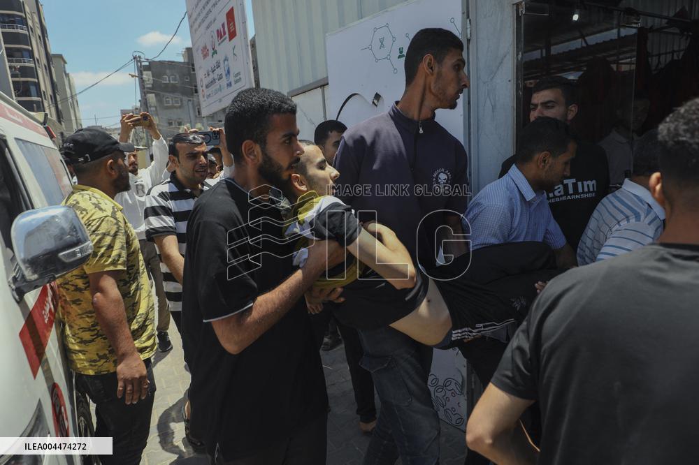 Israel Strikes Nuseirat Refugee Camp - Gaza