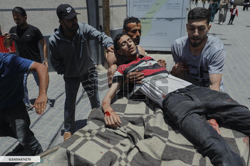 Israel Strikes Nuseirat Refugee Camp - Gaza