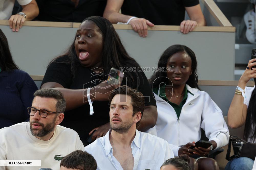 2025 French Open - Celebrities In Stand Night 5 NB