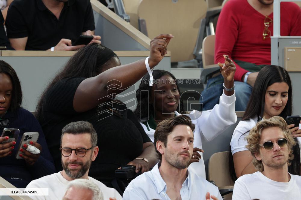 2025 French Open - Celebrities In Stand Night 5 NB