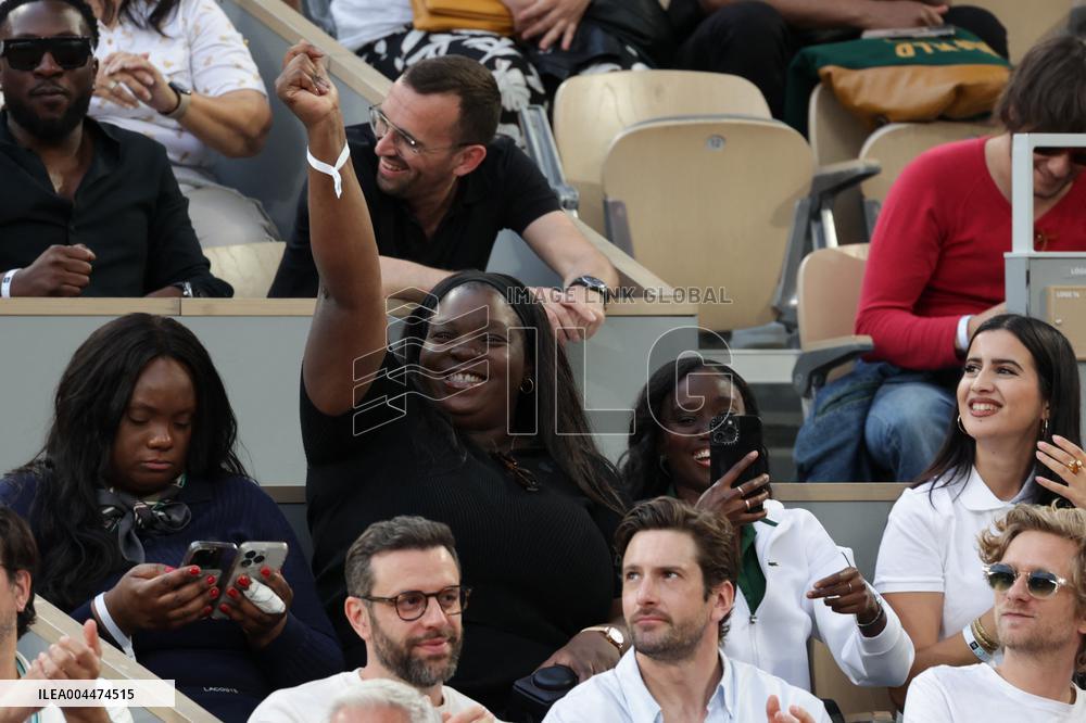 2025 French Open - Celebrities In Stand Night 5 NB