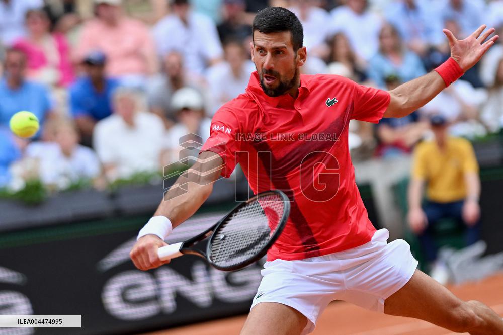 French Open - Novak Djokovic Defeats Corentin Moutet