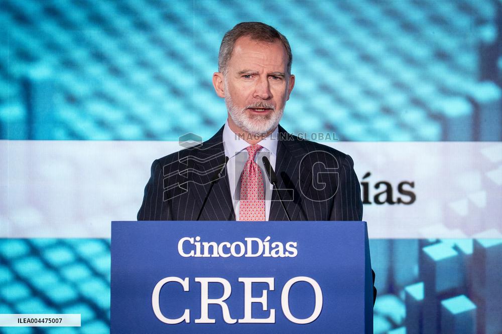 King Felipe At CREO Forum Conference - Madrid
