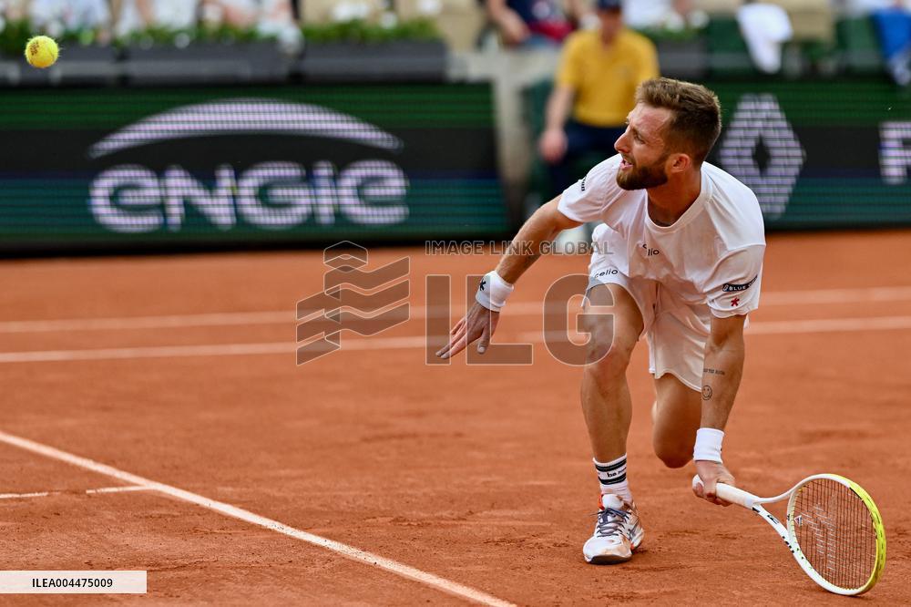 French Open - Novak Djokovic Defeats Corentin Moutet