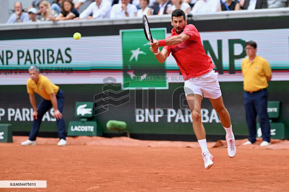 French Open - Novak Djokovic Defeats Corentin Moutet