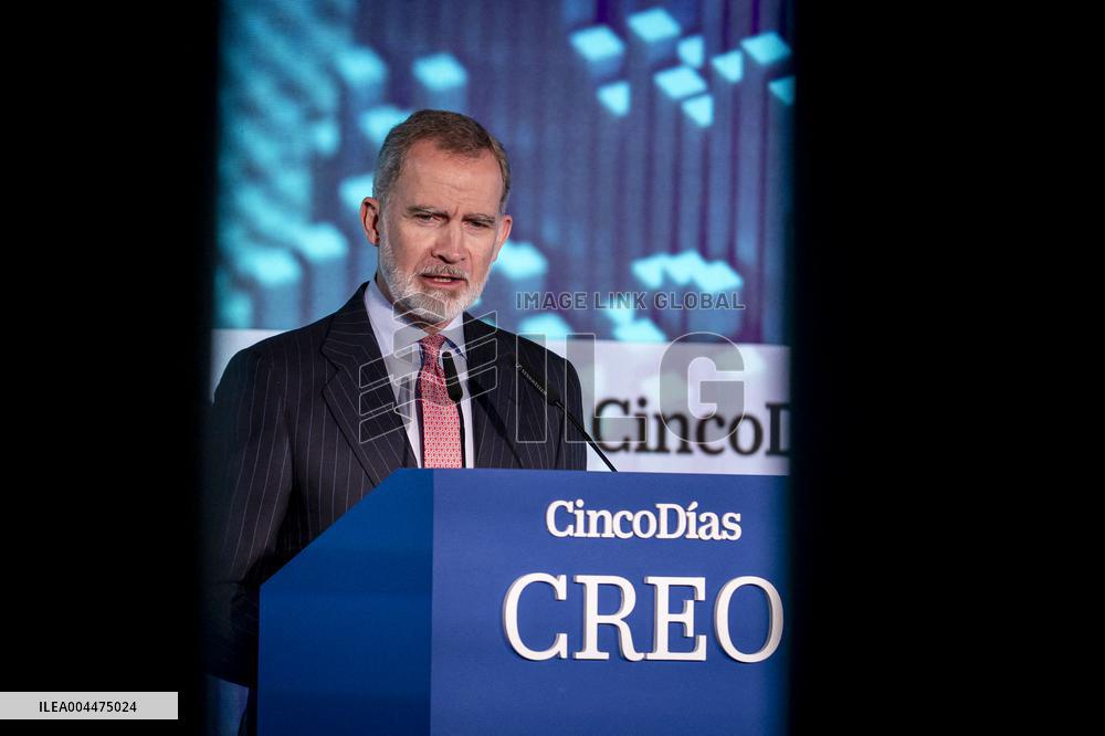King Felipe At CREO Forum Conference - Madrid
