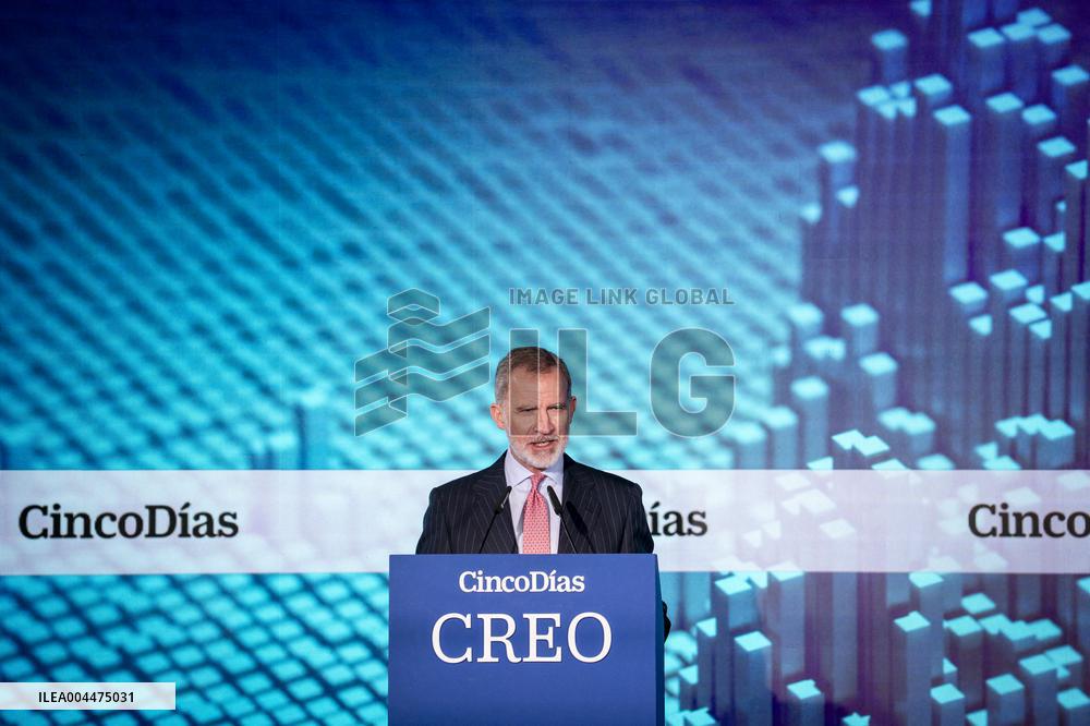King Felipe At CREO Forum Conference - Madrid