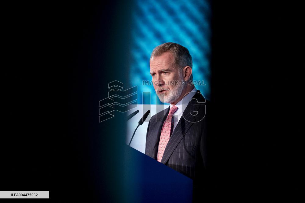King Felipe At CREO Forum Conference - Madrid