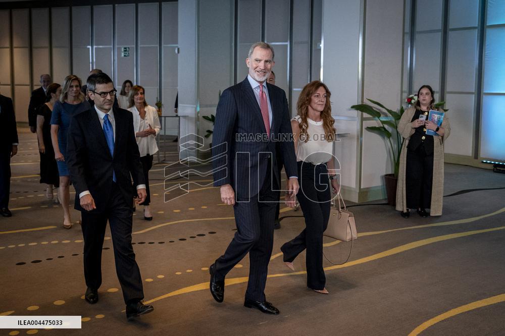 King Felipe At CREO Forum Conference - Madrid