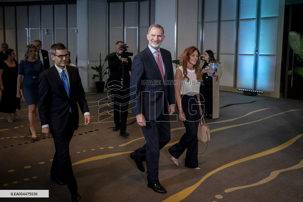 King Felipe At CREO Forum Conference - Madrid