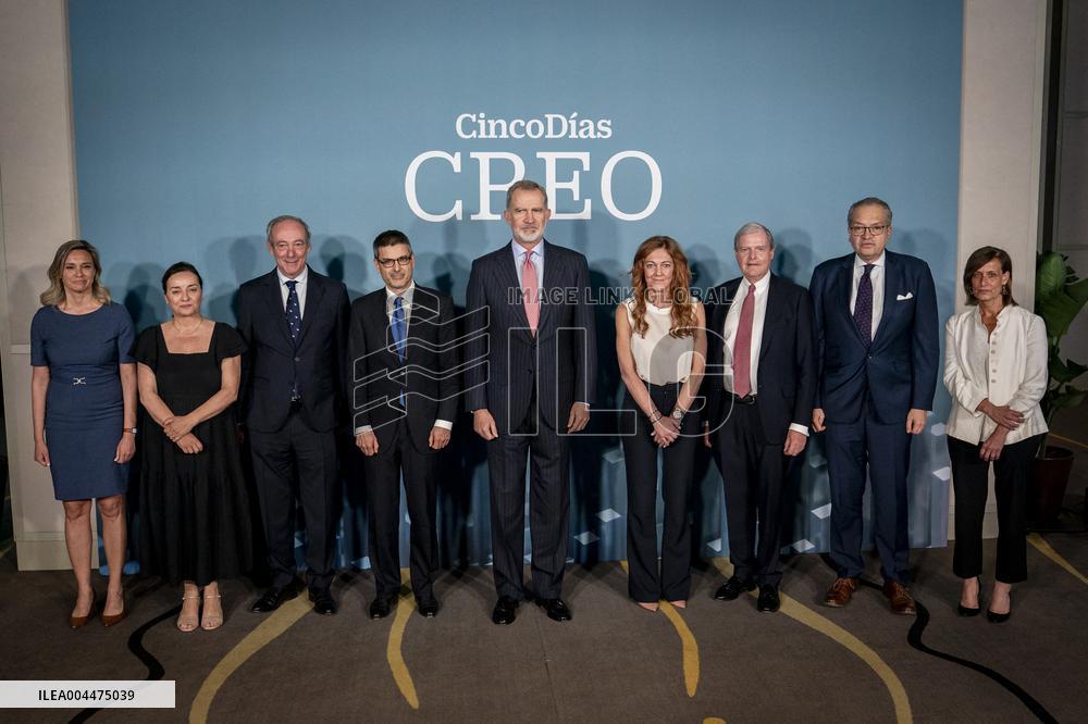 King Felipe At CREO Forum Conference - Madrid