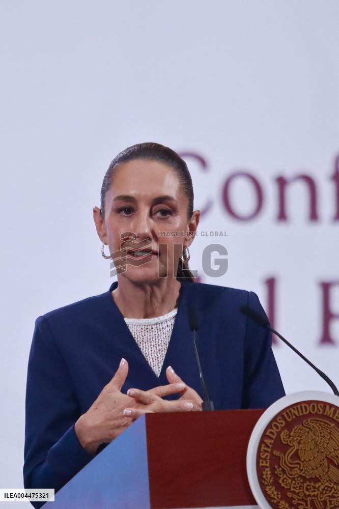 President Claudia Sheinbaum Holds Briefing - Mexico City