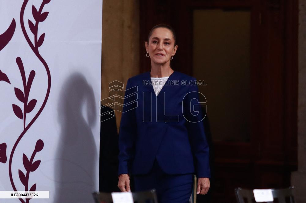 President Claudia Sheinbaum Holds Briefing - Mexico City