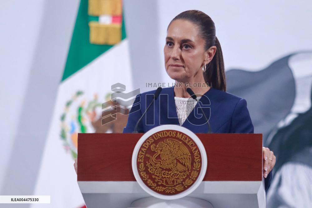 President Claudia Sheinbaum Holds Briefing - Mexico City