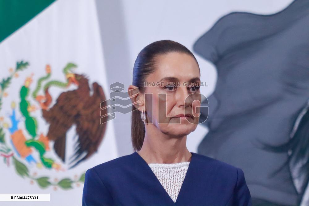 President Claudia Sheinbaum Holds Briefing - Mexico City