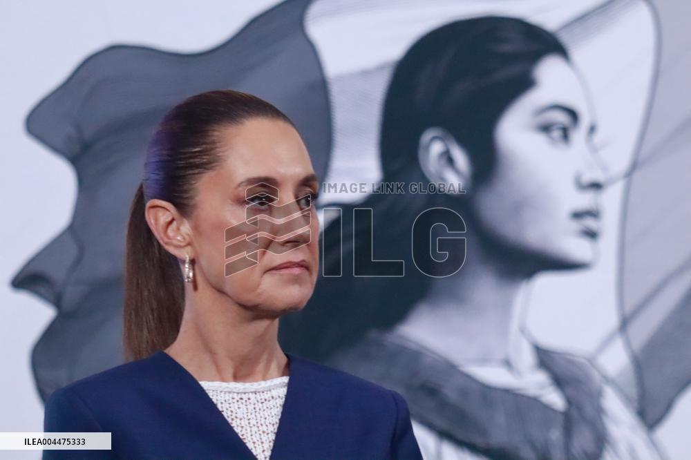 President Claudia Sheinbaum Holds Briefing - Mexico City