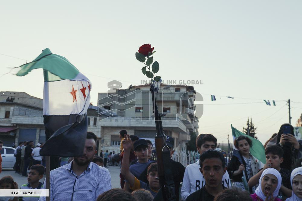Syrians Celebrate 10 Years Since Ariha Liberation