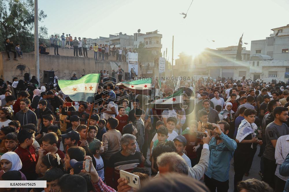 Syrians Celebrate 10 Years Since Ariha Liberation