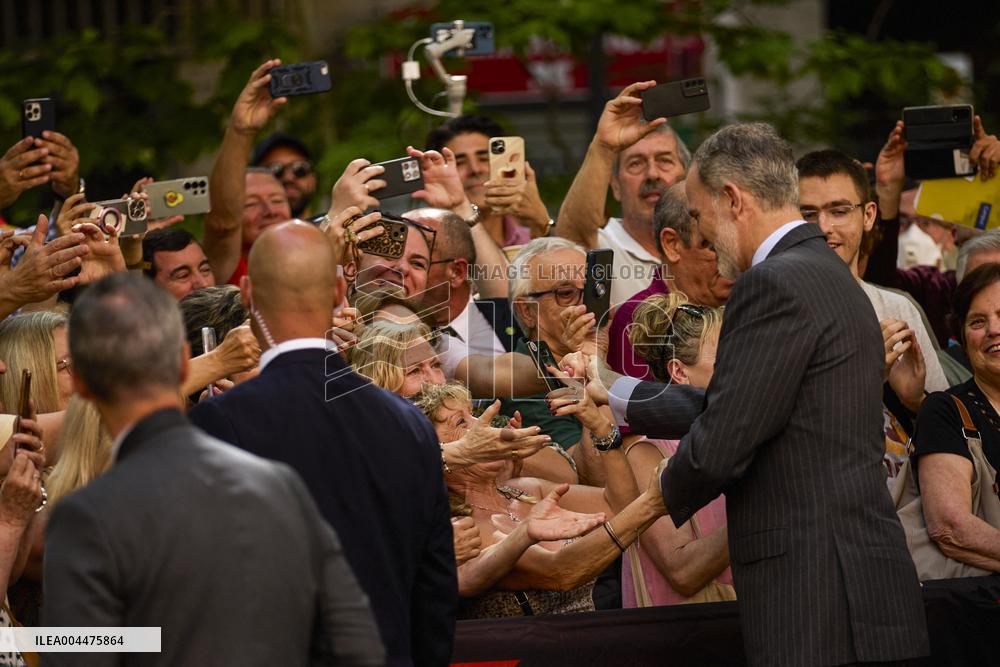 King Felipe VI Visits The Basilica Of Our Lady Of Sorrows - Granada