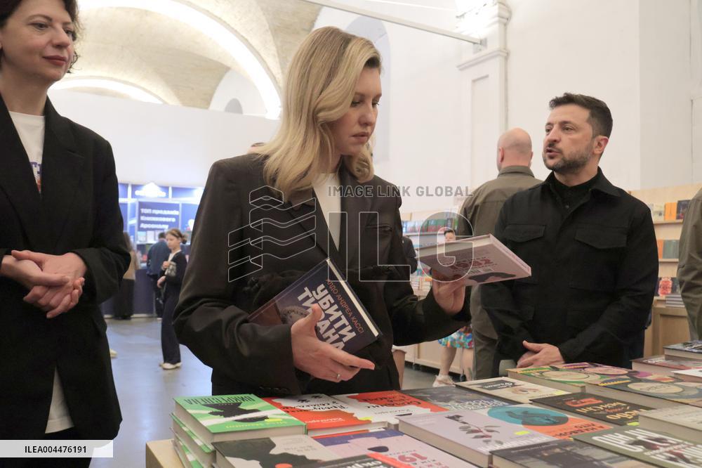 Ukraines President and First Lady visit Book Arsenal Festival in Kyiv