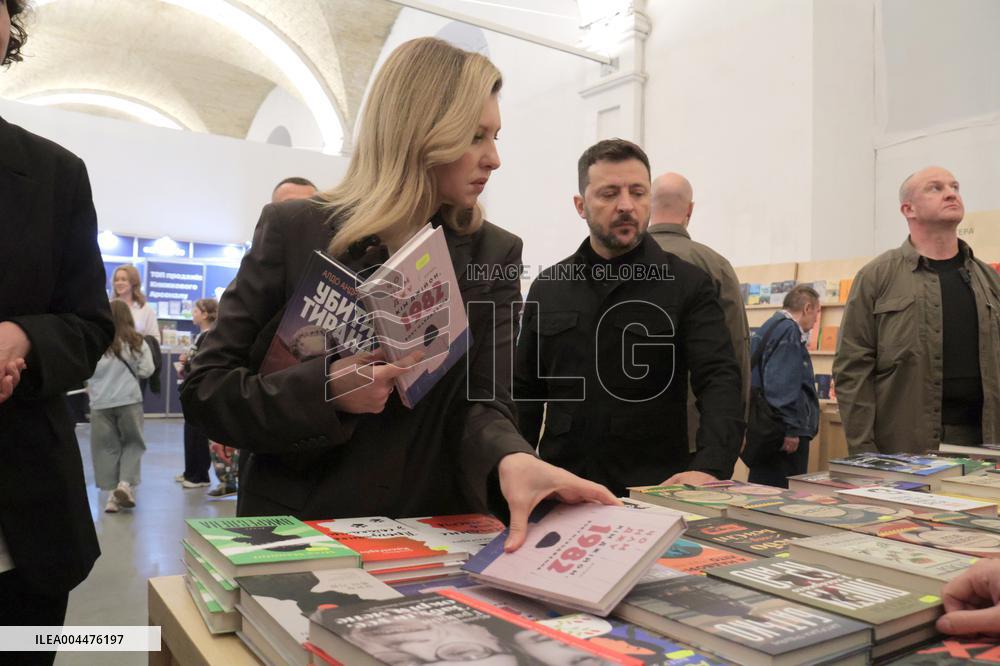 Ukraines President and First Lady visit Book Arsenal Festival in Kyiv