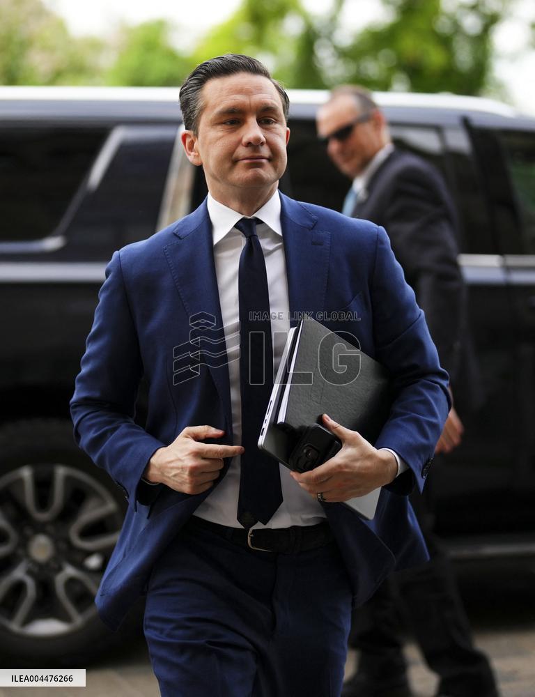 Pierre Poilievre Arrives At Parliament Hill - Ottawa