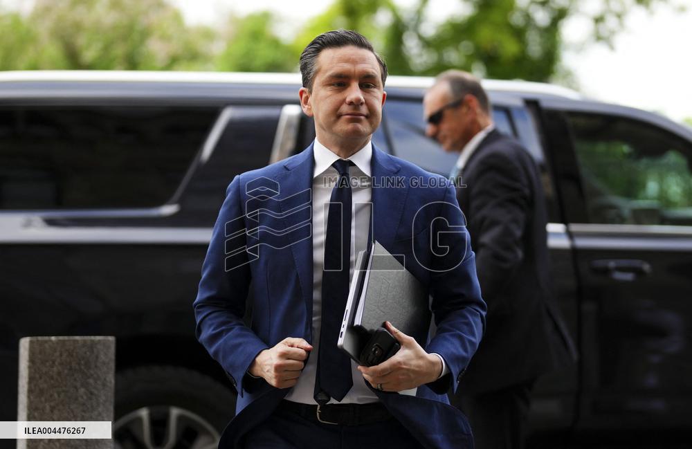 Pierre Poilievre Arrives At Parliament Hill - Ottawa