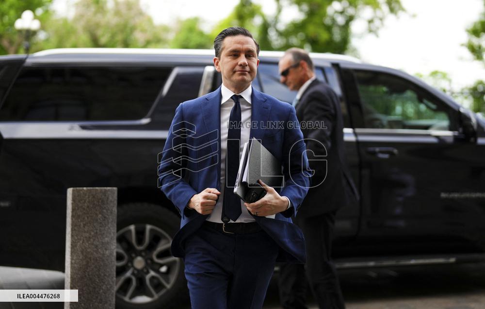 Pierre Poilievre Arrives At Parliament Hill - Ottawa