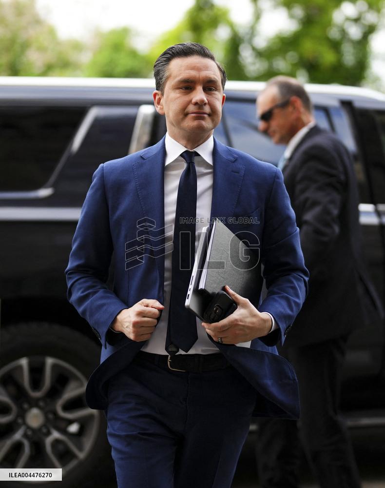 Pierre Poilievre Arrives At Parliament Hill - Ottawa