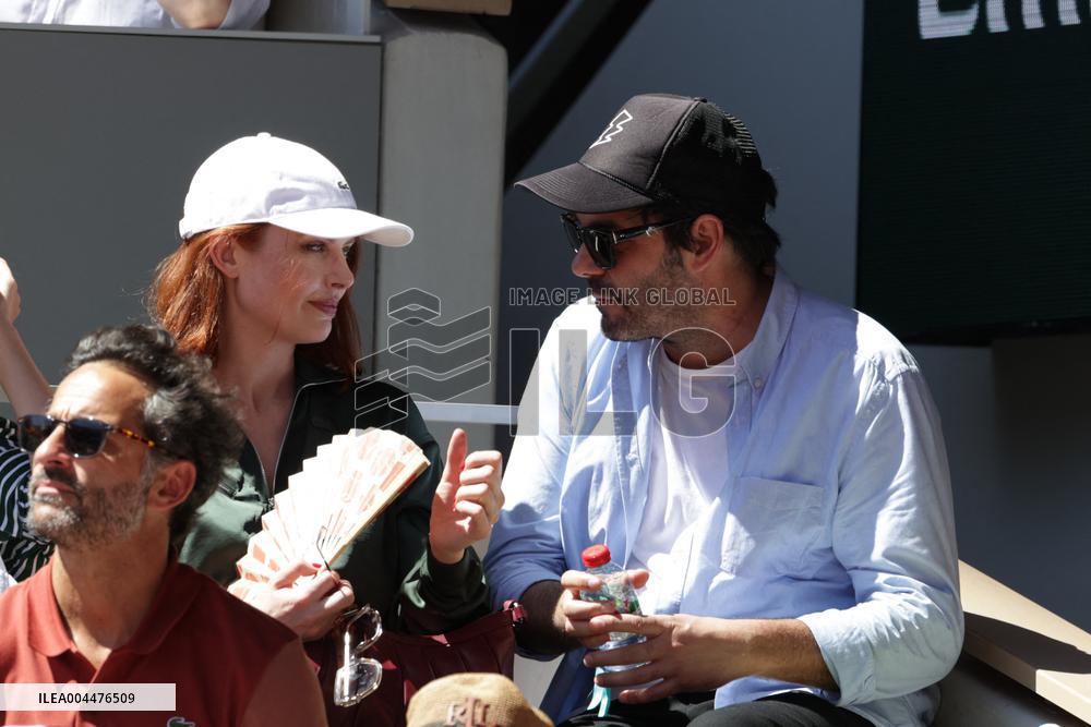 2025 French Open - Celebrities In Stands Day 6 NB