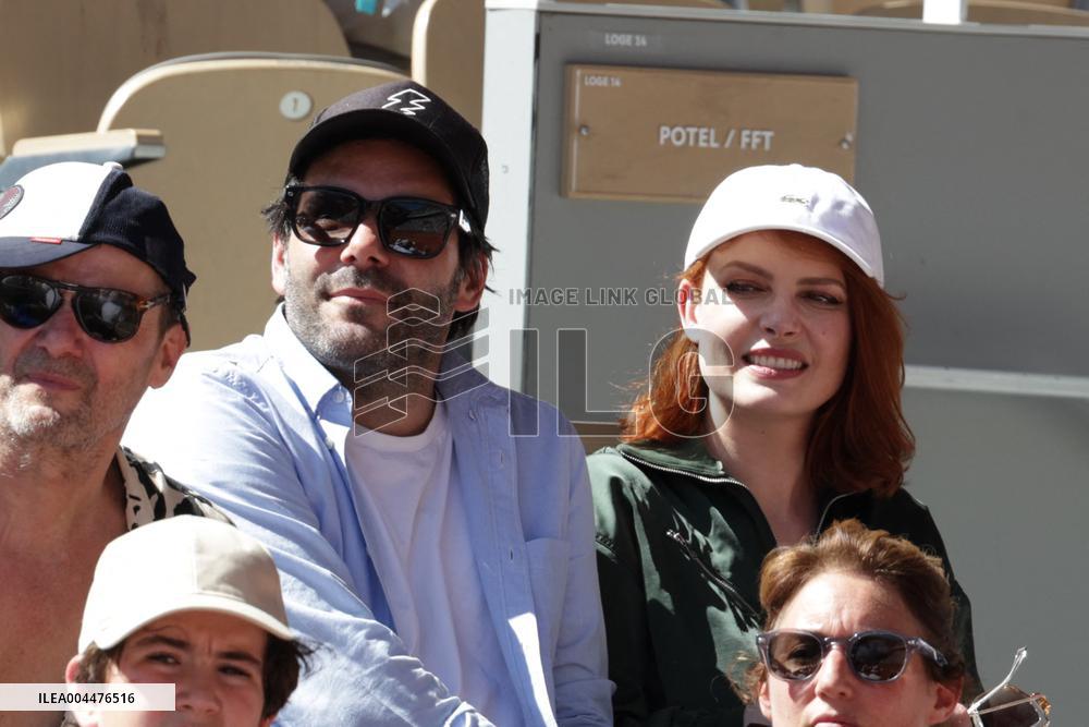 2025 French Open - Celebrities In Stands Day 6 NB