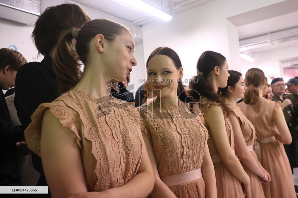 Last bell event at Kharkiv underground school