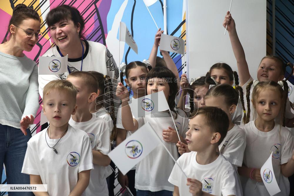 Last bell event at Kharkiv underground school