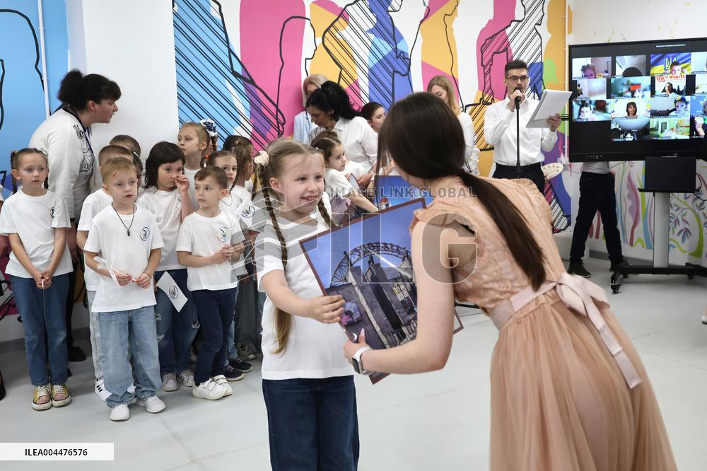 Last bell event at Kharkiv underground school
