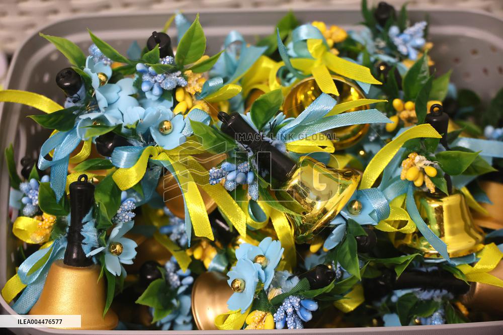 Last bell event at Kharkiv underground school