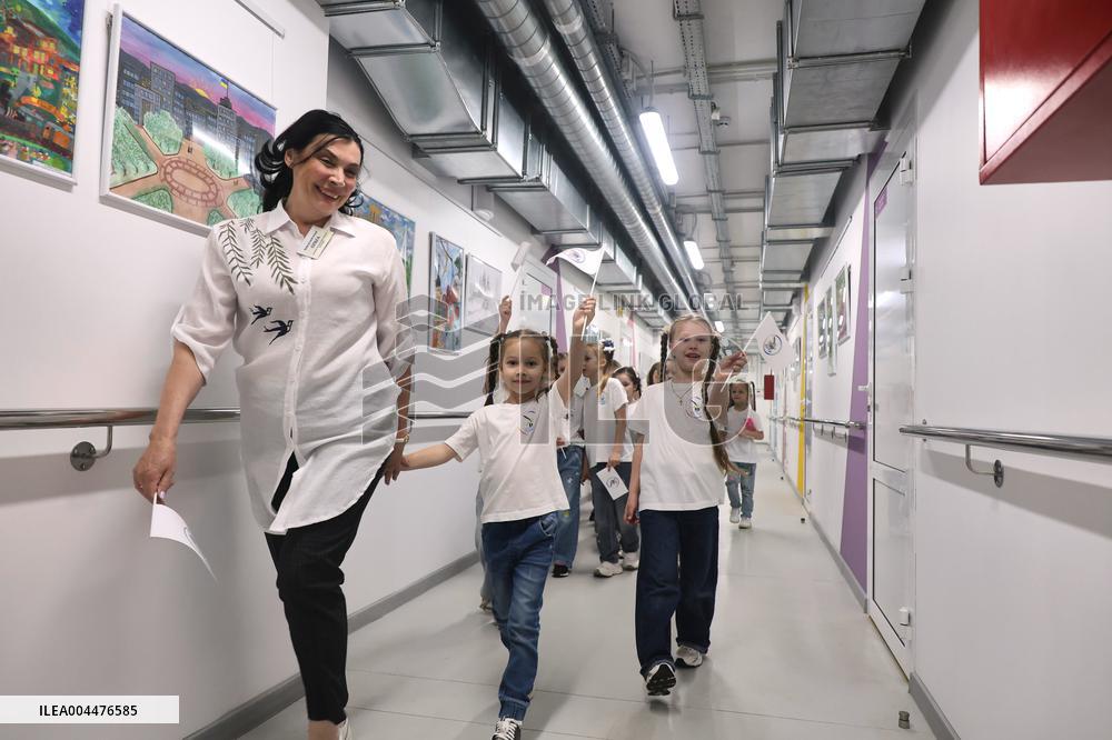 Last bell event at Kharkiv underground school