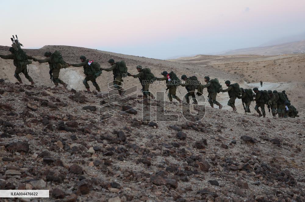 IDF Soldiers Training Hike - Israel