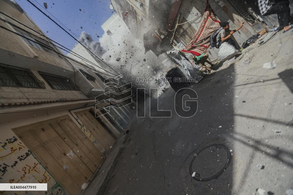 Explosion in Gaza - Palestine