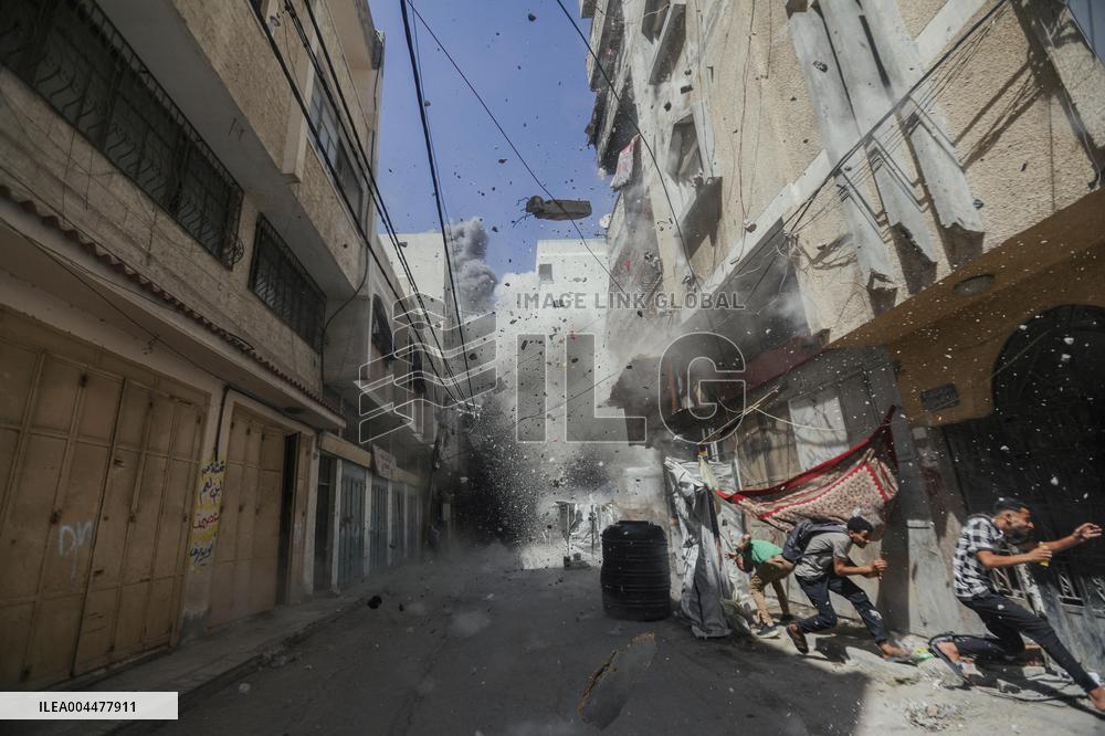 Explosion in Gaza - Palestine