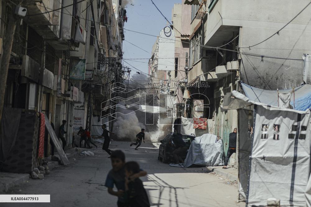 Explosion in Gaza - Palestine