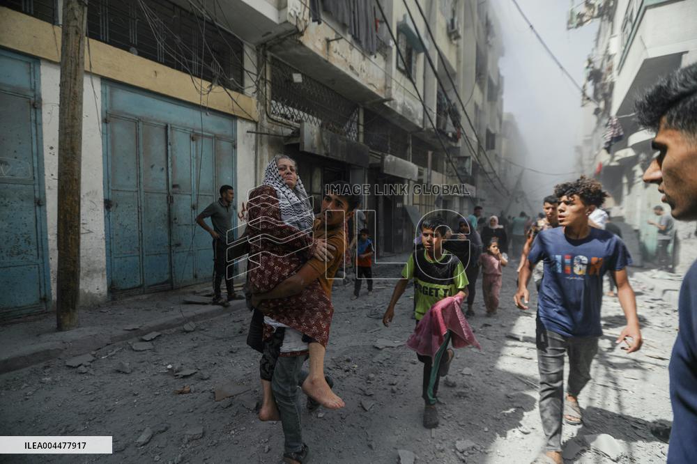 Explosion in Gaza - Palestine