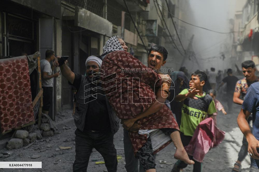 Explosion in Gaza - Palestine