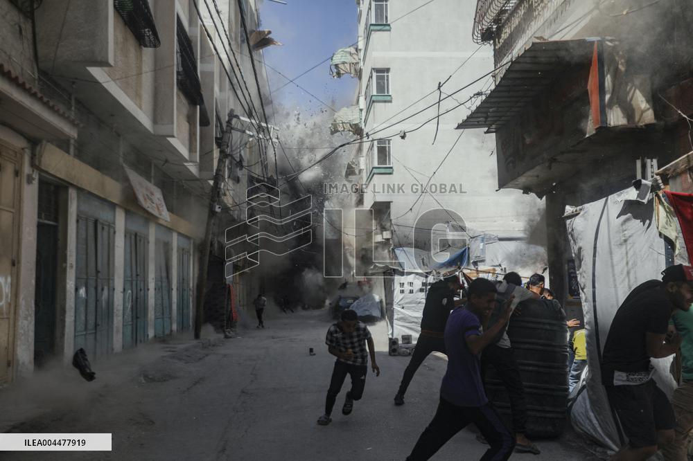 Explosion in Gaza - Palestine