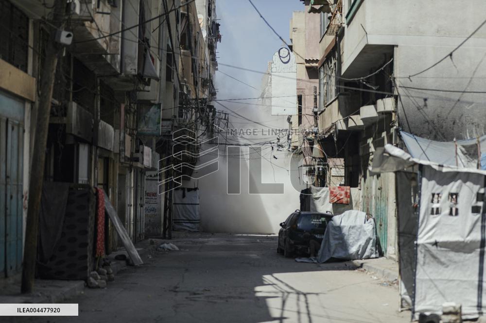 Explosion in Gaza - Palestine