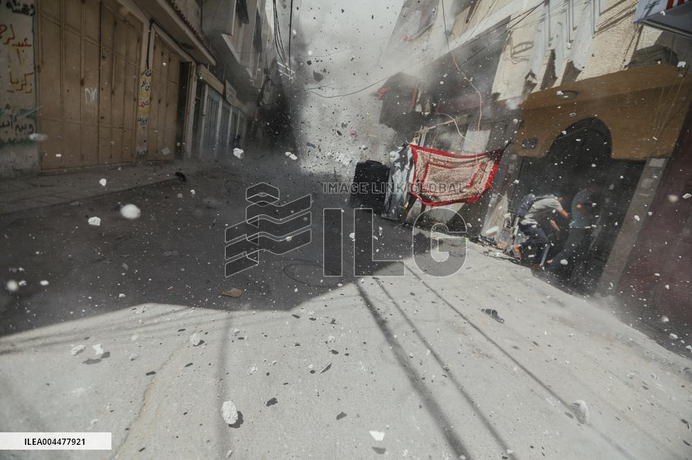 Explosion in Gaza - Palestine